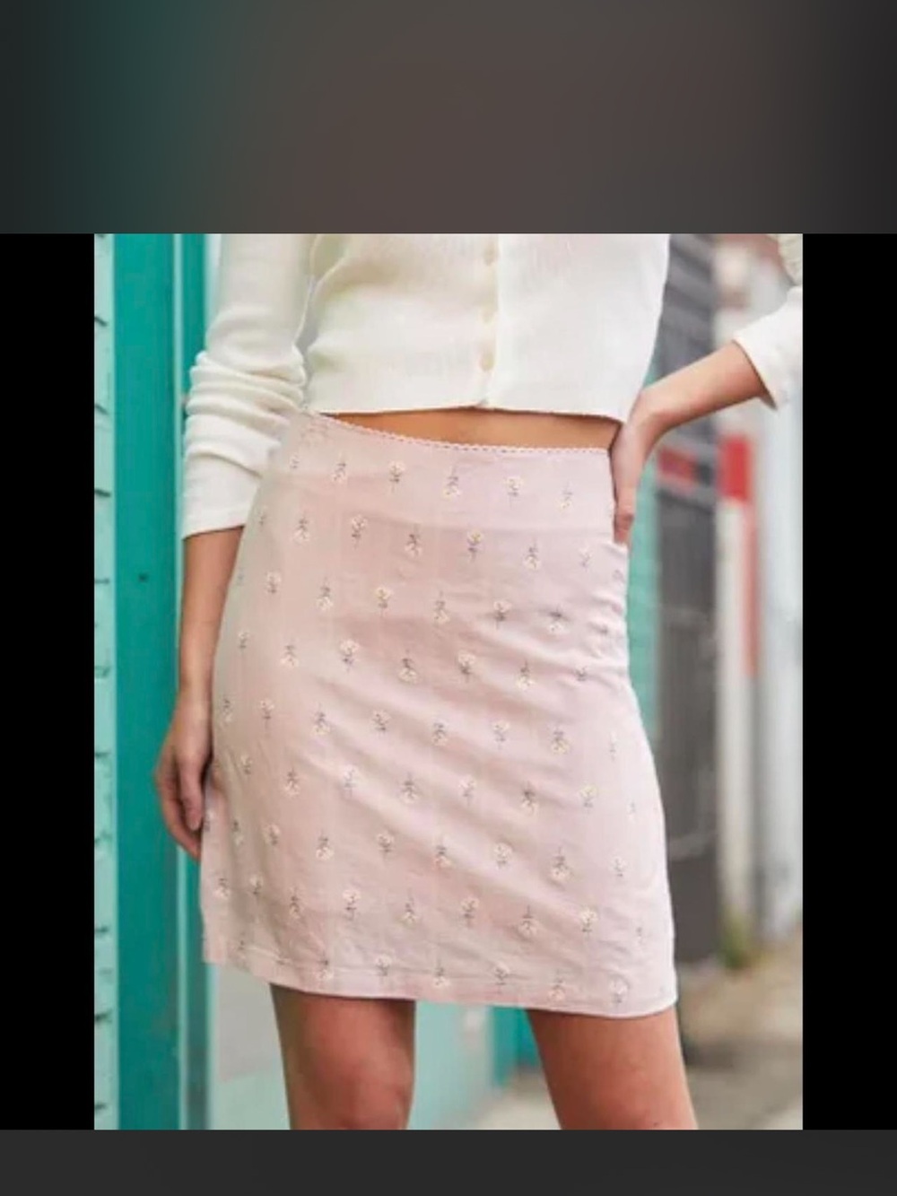 Brandy Melville John Galt Phoebe Embroidered Midi Skirt